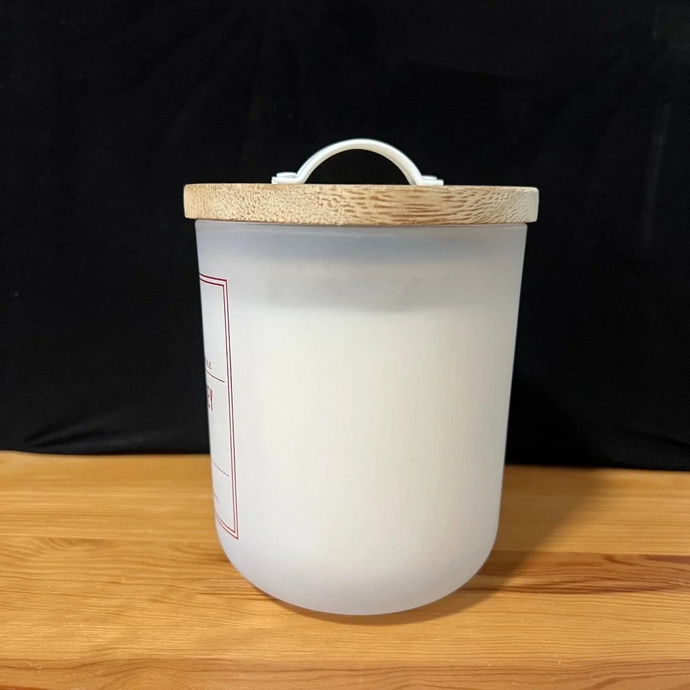DW Home‎ Apple Honey Butter Wooden Wick Scented Candle 11.8oz Frosted 40 hours